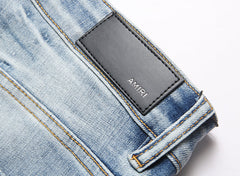Amiri Logo Denim Shorts #2015