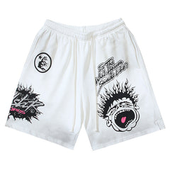 Hellstar Classic Letter Avatar Washed Shorts