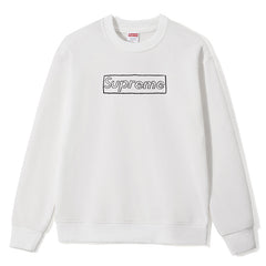 Supreme x Kaws Chalk Logo Crewneck Sweatshirts