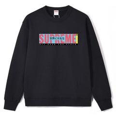 Supreme Pattern Printed Crewneck Sweatshirts