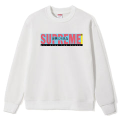 Supreme Pattern Printed Crewneck Sweatshirts