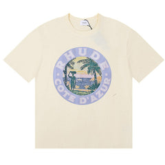 RHUDE Letter Logo Print T-Shirts