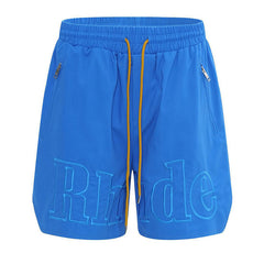 RHUDE Logo-Print Drawstring Swim Shorts