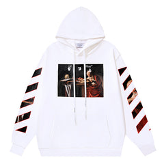 Off-White Caravaggio Oil Painting Pattern Printing Hoodies