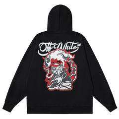 Off White Letter Logo Pattern Printed Hoodie