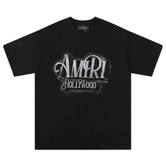 AMIRI Logo Crystal-Embellished Cotton T-shirt