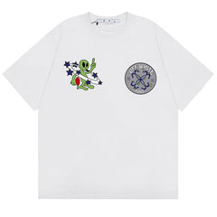 Off White Alien Pattern T-Shirts