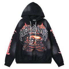 Hellstar Graffiti Meteor Flame Letters Hoodie