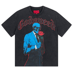 Godspeed Skeletons Pattern Printed T-Shirts #1028