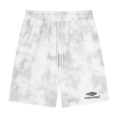 Balenciaga Logo Printed Knit Shorts