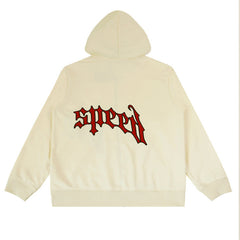 Godspeed Simple Letters Zip Hoodies
