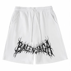 Balenciaga Logo Printed Knit Shorts
