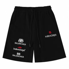 Balenciaga Logo Embroidered Knit Shorts