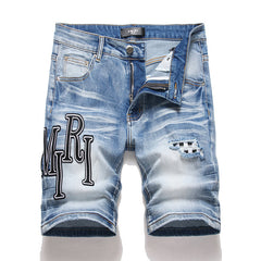 Amiri Logo Denim Shorts #2011