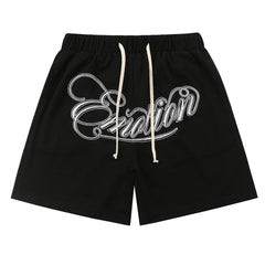MIXED EMOTION Embroidery Shorts