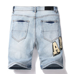 Amiri Logo Denim Shorts #2007