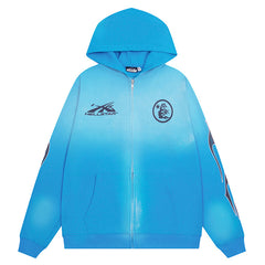 Hellstar Studios Logo Printed Zip Hoodie