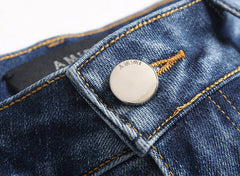 Amiri Logo Denim Shorts #2019