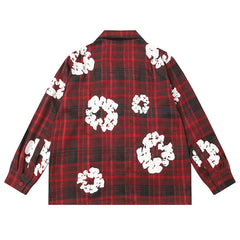 Denim Tears kapok Flower Pattern Long Sleeved Shirt