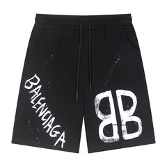 Balenciaga Logo Printed Knit Shorts