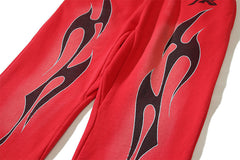 Hellstar Studios Logo Red Flame Sweatpant