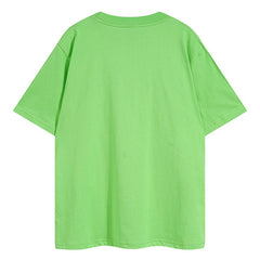 Sp5der Green Foam Printing High Weight T-Shirt Green