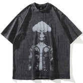 MODP TKPA Street preppy print distressed T-shirt