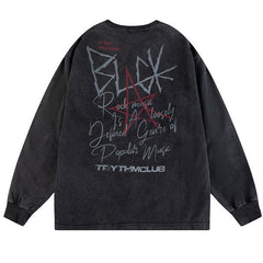 MODP SMKLIFE Letter Printing Sweatshirts