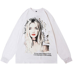 MODP SMKLIFE Portrait Print Sweatshirts