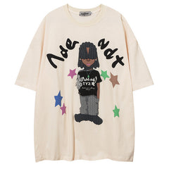 MODP TIFO Letter Print T-Shirts