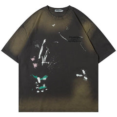 MODP TIFO Letter Print T-Shirts