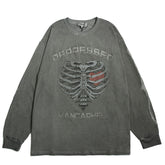 MODP Skeleton heart print Sweatshirts
