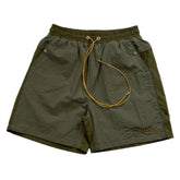 RHUDE Colorblock Embroidered Letters Shorts