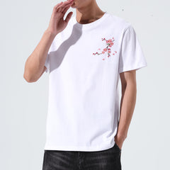 Sakura Embroidered Shirt White