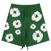 Denim Tears Cotton Wreath Sweat Shorts Green