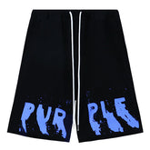 Purple Brand  Letter Logo Printed Shorts