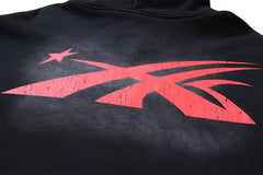 Hellstar Graffiti Meteor Flame Letters Hoodie
