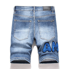 Amiri Logo Denim Shorts #2019