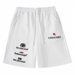 Balenciaga Logo Embroidered Knit Shorts