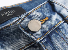 Amiri Logo Denim Shorts #2017