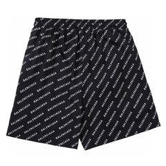 Balenciaga Logo Printed Knit Shorts
