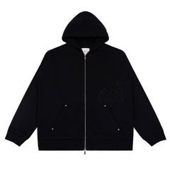 Godspeed Simple Letters Zip Hoodies