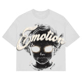 MIXED EMOTION White “Pearl” Cropped Tee