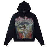 MIXED EMOTION Black Rhinestone Hoodie