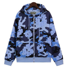 Denim Tears Cotton Wreath Camouflage Zipper Hoodie