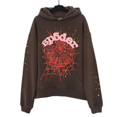 Sp5der Worldwide Hoodie-Brown #146