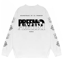 Amiri Letter Print Long Sleeve T-Shirts