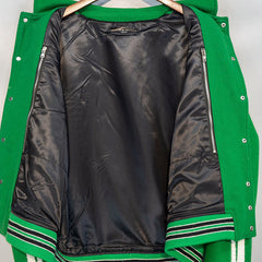AMIRI thickened loose bomber baseball jacket Green