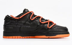 Off White x Futura x Nike Dunk Low Black Orange