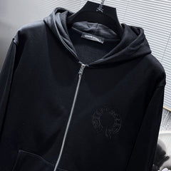 Chrome Hearts Hoodie Zipper Black #8162